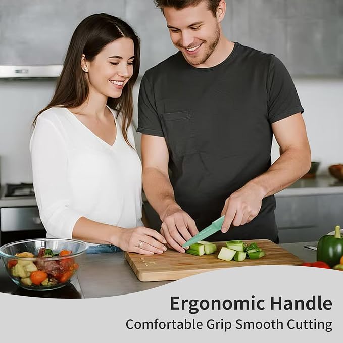 Paring Knife Set, 4PCS Stainless Steel Paring Knife Set, Ultra Sharp Fruit and Vegetable Knives, 3.5-Inch Kitchen Knives, Razor-Sharp Knife,Ergonomic Handle Design,Green.