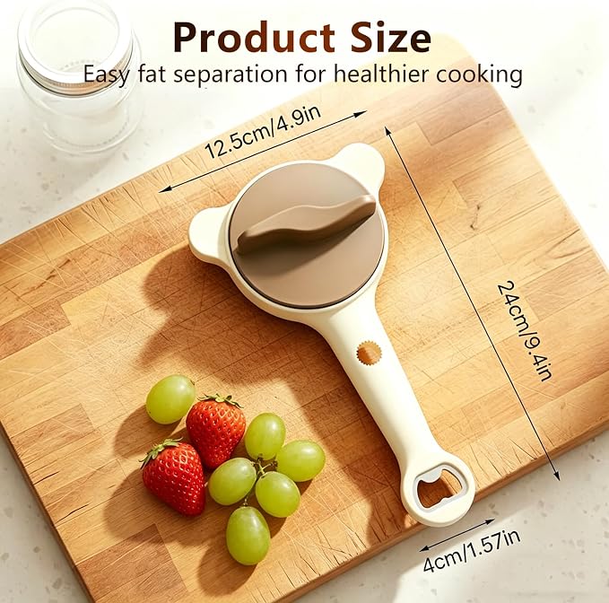 Adjustable Jar Opener with 3-Claw Grip and Bottle Opener | Plastic body,metal contact teeth,adjustable three-point grip,long lever handle,built-in bottle-cap opener,1piece