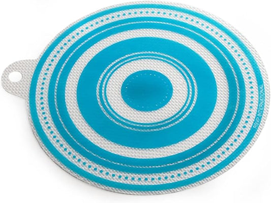 RSVP International Silicone Multi-Purpose Kitchen Tool Jar Opener/Non Skid Pad, 6.5 Round, Turquoise