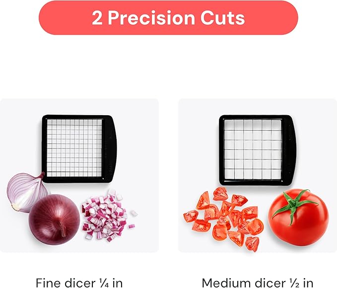 Fullstar Pro Original Vegetable Chopper - Chopper and Spiralizer - Food Chopper with Container, Fruit Cutter, Onion Dicer - All-in-One Prep Tool - Kitchen Gadgets and Gifts (2 in 1, White)