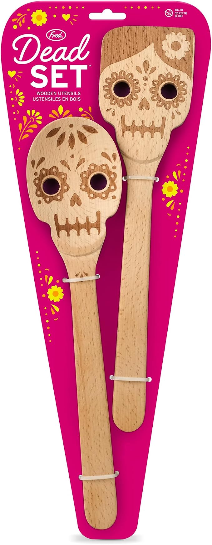 DEAD SET, Day of the Dead Wooden Spoons, Set of 2