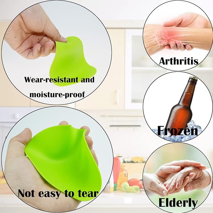 Rubber Jar Opener Gripper Pad-Jar Opener for Weak Hands-Silicone Heat Insulation Pad Round-Rubber Grippers for Opening Jars | Ideal for seniors and arthritis hands. Non-slip silicone provides extra grip to open tough jars effortlessly.