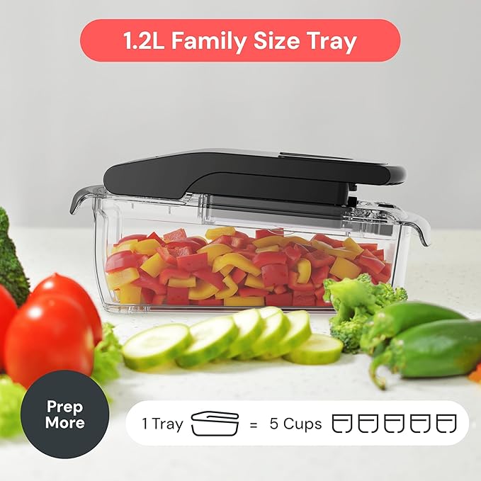 Fullstar Pro Original Vegetable Chopper - Chopper and Spiralizer - Food Chopper with Container, Fruit Cutter, Onion Dicer - All-in-One Prep Tool - Kitchen Gadgets and Gifts (4 in 1, Clear)