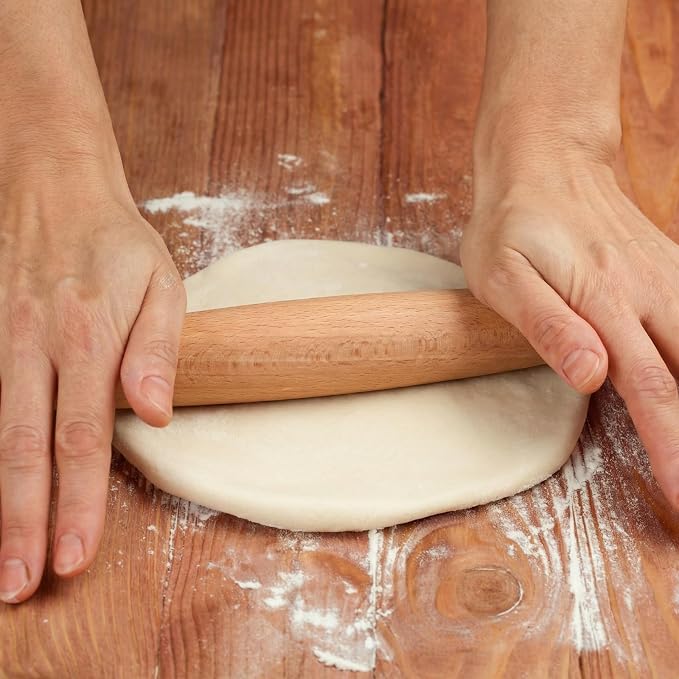 Elsjoy 12 Pack 8 Inch Small Wood Rolling Pins, Non-Stick Wooden Dough Roller Pin for Baking Pie, Cookie, Pasta, Dumpling