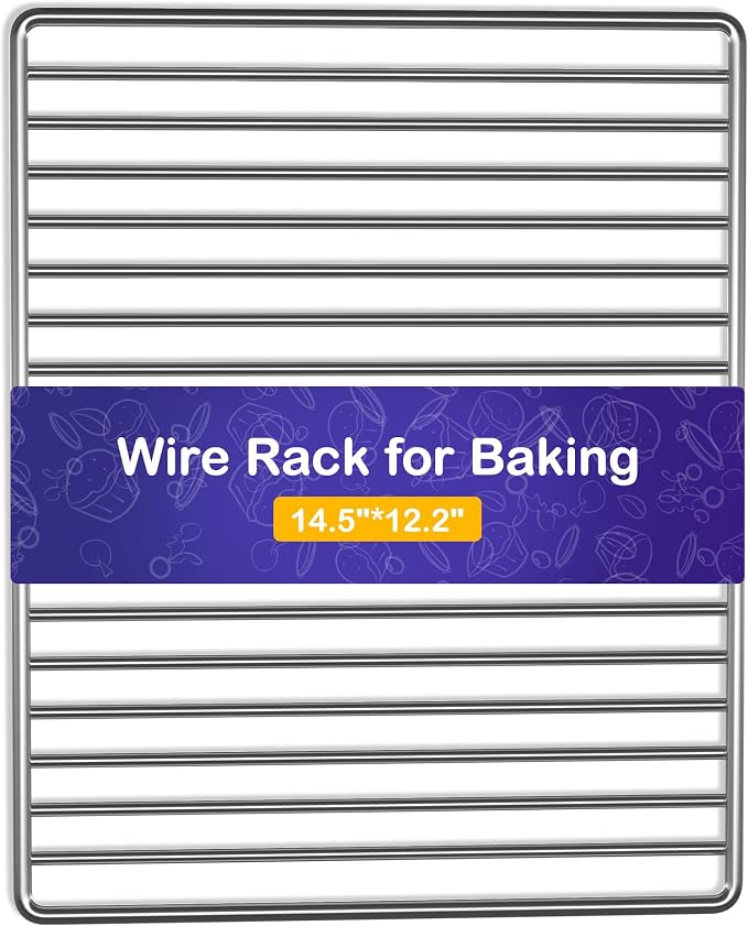 Wire Oven Rack Compatible for Cuisinart TOA-95 Convection AirFryer Toaster Oven, TOBEFORT Stainless Steel Wire Rack, Replacement Oven-Safe Warming Rack, Cooling Rack for Cooking and Baking