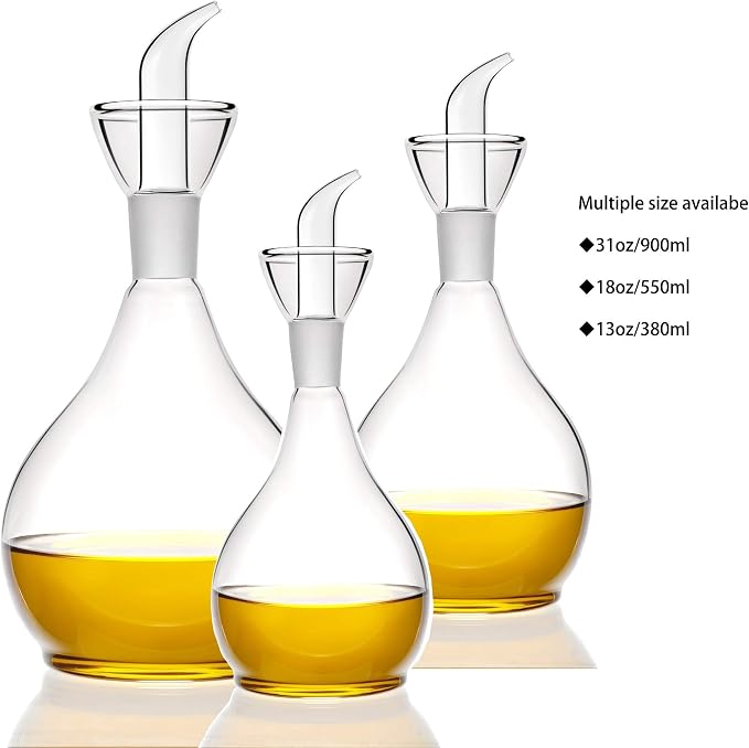 31ounce/900ml Olive Oil Dispenser Oil Bottle Glass with No Drip Bottle Spout