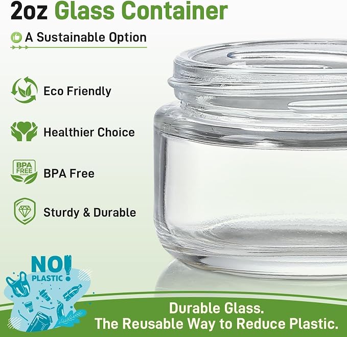 NETANY 2oz Glass Salad Dressing Containers, 6-Pack Small Sauce Containers with Lids and Mini Condiment Cups Containers,To Go Glass Jars for Meal Prep Lunch box