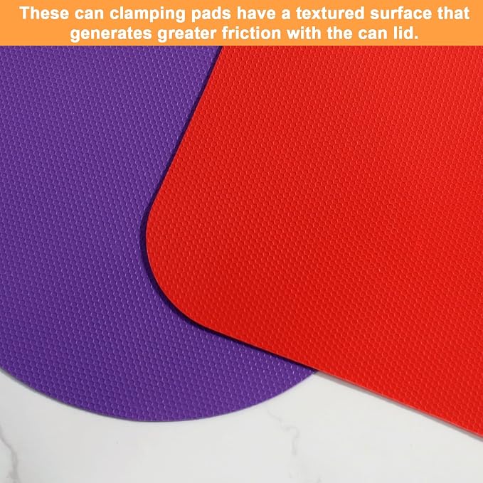 LUTER 4pcs Jar Opener Gripper Pad for Seniors with Weak Hands, Rubber | Multi-function Silicone Bottle Opener Lid Cap Rubber Gripper Pads Kitchen Coasters Gadgets Gadgets, Purple, Red