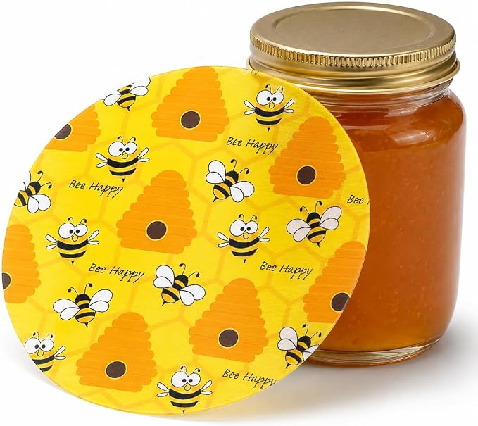 Andreas Silicone Jar Opener, Bee Happy – 6.25" Non-Slip Lid Gripper & Garlic Peeler, Dishwasher Safe, Multi-Use, Durable Silicone & Fabric, Made in the USA, JO-373