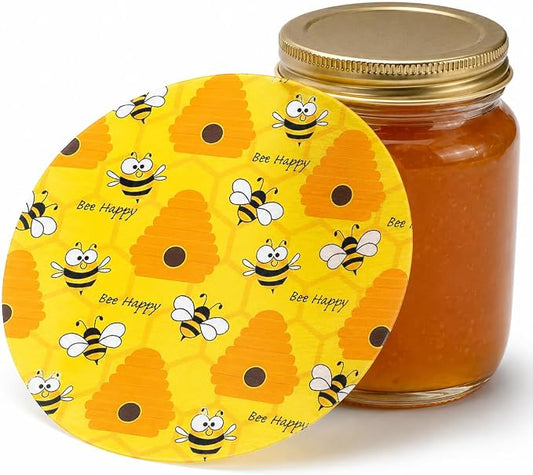 Andreas Silicone Jar Opener, Bee Happy – 6.25" Non-Slip Lid Gripper & Garlic Peeler, Dishwasher Safe, Multi-Use, Durable Silicone & Fabric, Made in the USA, JO-373