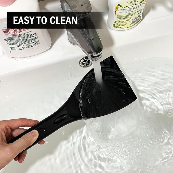 LRui Kitchen Professional Pizza Dough Scraper dough spatula,plastic flexible strip handle dough scraper.(black)
