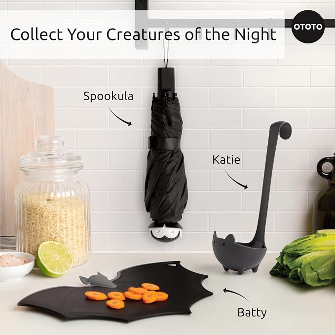 Boo-tiful Crew Bundle of Elizabat, Vino, Gracula - Halloween Kitchen Decor Goth Accessories, Cool Kitchen Gadgets, Bat Scissors, Spooky, Witchy Bottle Opener, Garlic Crusher, Spooky Funny Gifts