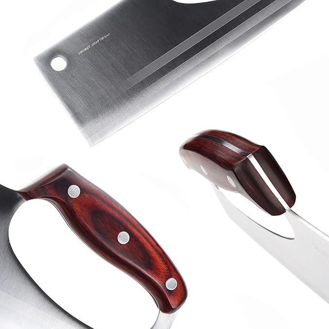 Meat Cleaver Knife Japanese Chef Knife for Vegeable Meat Cutting | Effort Save Unique Knives With Easy Handle, Razor-like Sharpness