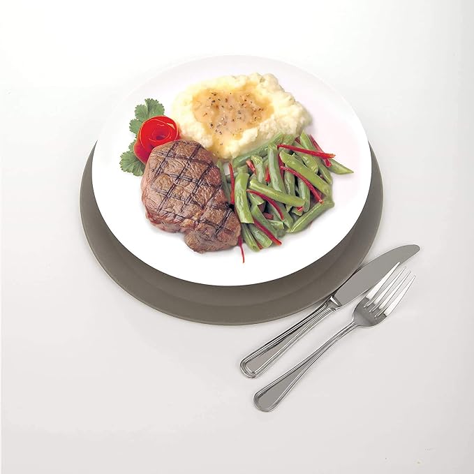 PrepSolutions 100% Silicone Heat Resistant Multifunctional Mat, 12- Inch Diameter, Gray - Non-Slip Kitchen Protector for Hot Pots and Pans, 1 Piece