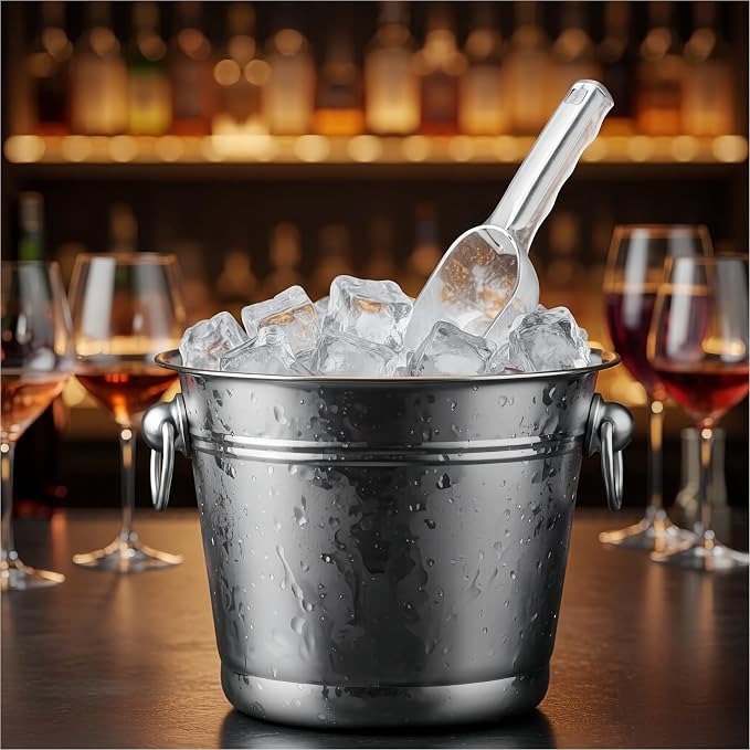 Plastic ice scoop for freezer,ice maker scoop,ice scoopers for ice bucket,Polycarbonate Utility Ice Scoop,24 Oz,Clear, Ergonomic Handle, Applicable to:Ice Maker,Ice Cream,Pets Food,Coffee Beans(1pcs)L