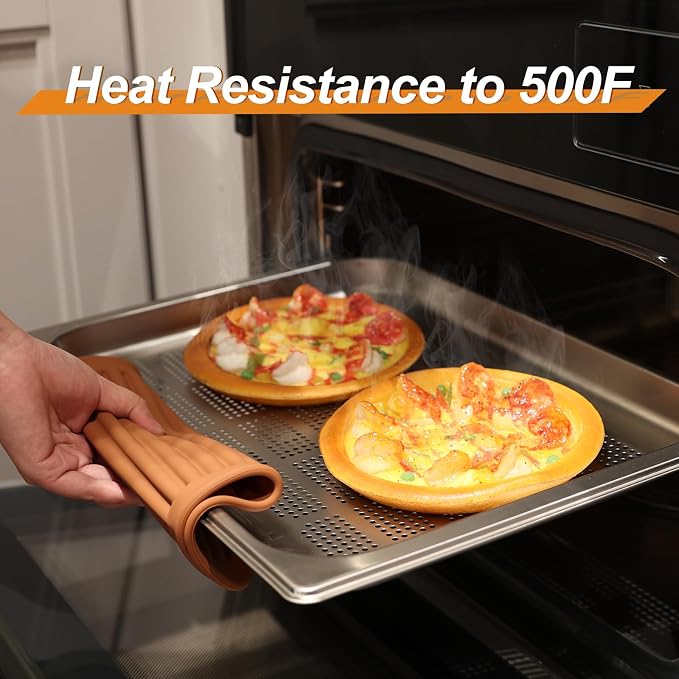 4 Pack Square Silicone Trivets | Hot Pads for Kitchen, Hot Pots and Pans, Hot Dishes, Countertops, Heat Resistance to 480°F, Brown