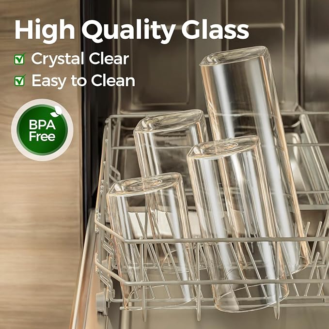 Glass Pantry Storage Containers with Lids 0.6/1.2/1.9 Qt 6 Pack | Pantry Organization, Square Stackable Design, Flour Sugar Coffee Beans Pasta Cereal Dry Food Storage,Kitchen Organizer
