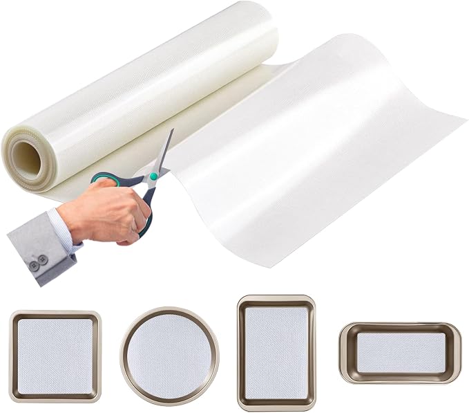 Silicone Baking Mat Roll, Cut to Size Silicone Mat, Non-slip Silicone Pastry Mat, Non-Stick Reusable Air Fryer Liner, Counter Mat, Oven Liner, Freeze Dryer Mat - 12IN x 8FT