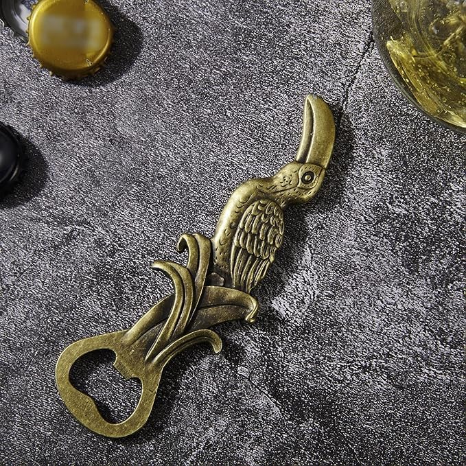 Unique Design Vintage Toucan Parrot Wine Beer Bottle Opener for Bar Bartender Men and Women, Party,Kitchen,Home,Thanksgiving,Christmas (Toucan),