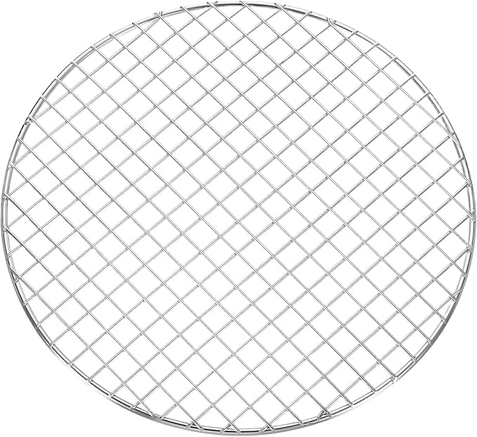 uxcell Round Cooking Rack, Dia 11 Inch Stainless Steel Grill Grate Cross Wire Barbecue Grill for Cooking Baking Air Fryer Racks, Silver