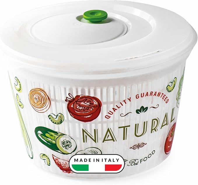 Snips Salad Spinner, Ulaop Vintage 4 LT, 25 x 25 x 15.5 cm Salad Spinners, Made in Italy