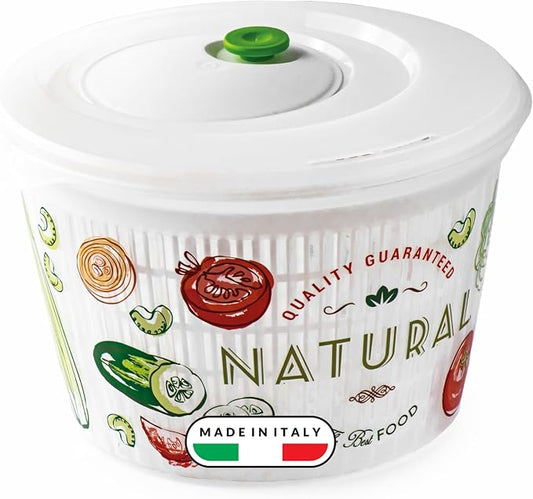 Snips Salad Spinner, Ulaop Vintage 4 LT, 25 x 25 x 15.5 cm Salad Spinners, Made in Italy