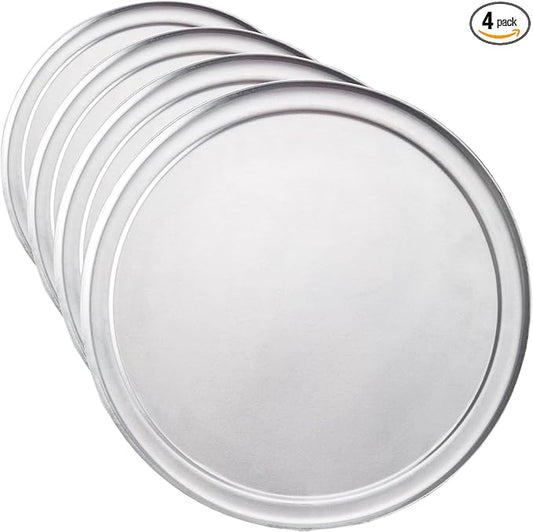 American Metalcraft TP18 TP Series 18-Gauge Aluminum Pizza Pan, Standard Weight, Wide Rim, 18-Inch,Silver (Pack of 4)