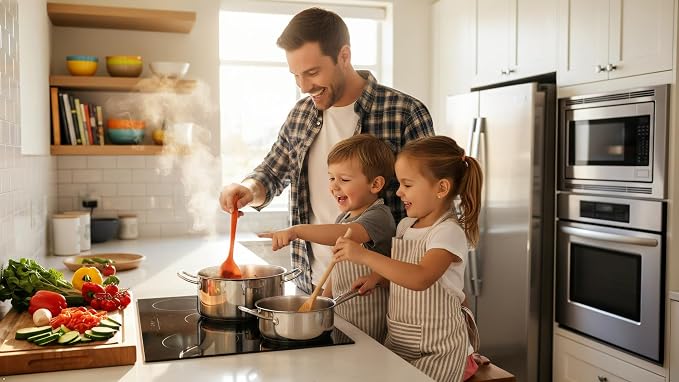 Reston Lloyd Cooking Spoon for Serving, Basting, Mixing, Heat Resistant, BPA Free Melamine 11 inch Utensil with Ergonomic Handle, Set of 6, Orange