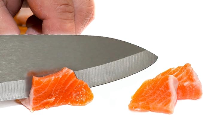 EcoJeannie CKS001 2-Piece Set: Premium Coffee Color Ceramic Knives - 6 Inch Chef's Knife & 4 Inch Paring Knife with Protective Covers