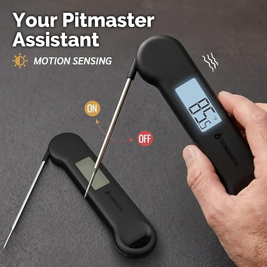 0.5 Sec Instant Read Grill Meat Thermometer Digital Food Cooking BBQ, Black