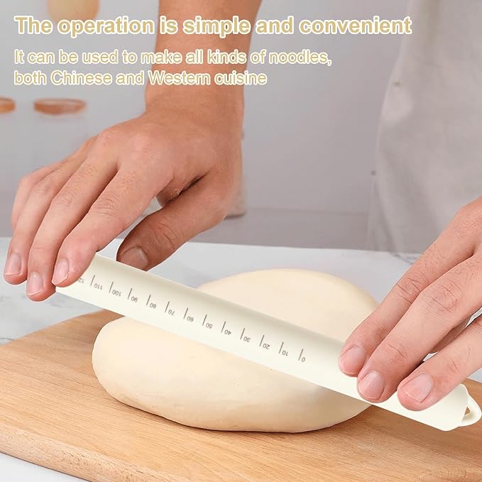 Non Stick Dough Roller Pins for Baking,Silicone Rolling Pin with Steel Core 10.39"/26.4cm (Color A)