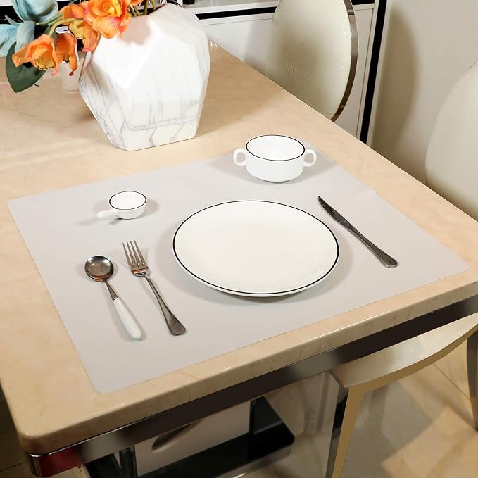 LONGFITE Silicone Baking Mat 23.6''x19.7'' Extra Large for Dough Rolling Pastry Fondant Mat Nonstick and Nonskid Heat Resistent, Countertop Protector, Dining Table Mat and Placemat (Extra Large, Gray)
