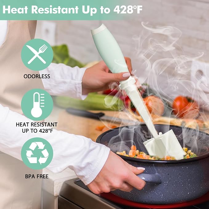 2 Pack Upgrade Meat Chopper, Heat Resistant Meat Masher for Hamburger Meat, Ground Beef Smasher, Nylon Hamburger Chopper Utensil, Ground Non Stick Mix Chopper Mix Potato Masher Tool (White)