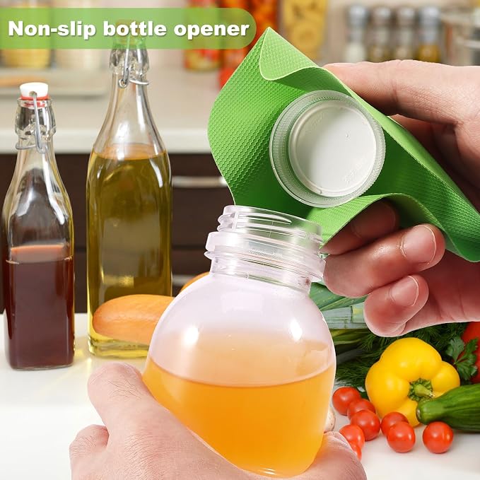 12pcs Jar Opener Gripper Pads – Non-Slip Rubber Jar Grippers, Multi-Function Kitchen Gadget for Bottle & Lid Opening, Anti-Slip Coasters, Jar Opener for Seniors, Arthritis, Weak Hands