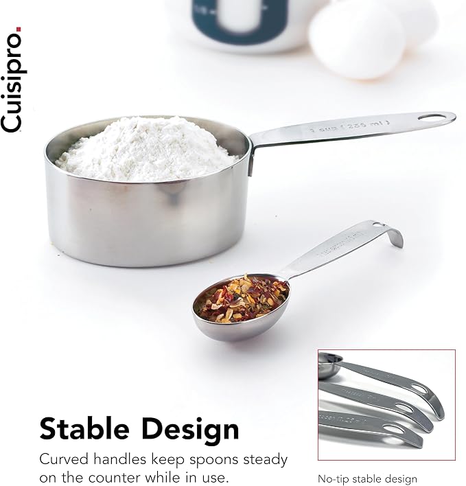 CUISIPRO Measuring Cup & Spoon Set SS | Coordinated kitchen tools