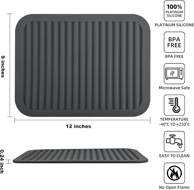 Silicone Trivets for Hot Dishes, Pots and Pans, Hot Pads for Kitchen Counter, Heat Resistant Trivets for Quartz Countertops, Hot Pads, Silicone Pot Holders Mats, Teal Table Trivet Mat, Set 2