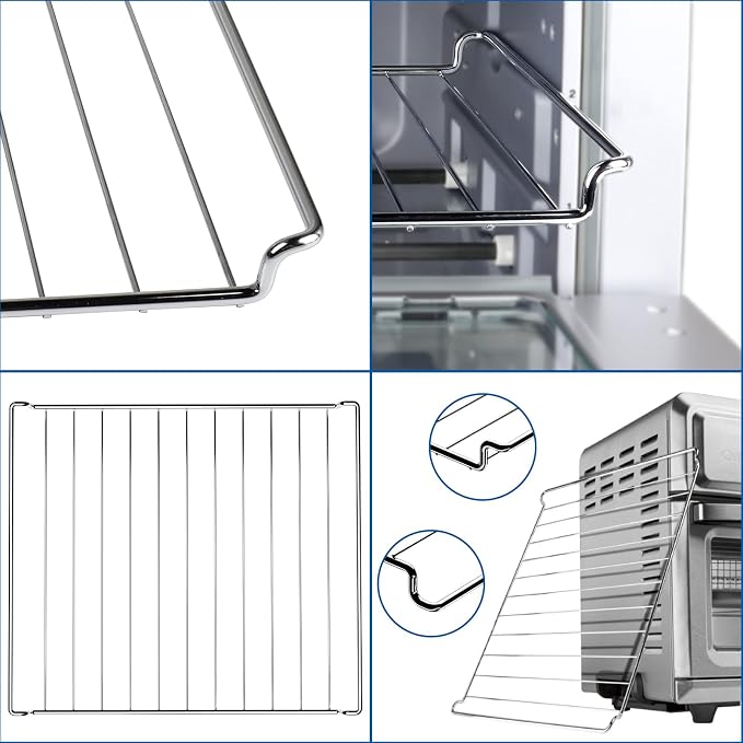 Oven Rack Replacement for Cuisinart TOA-60 TOA-65 Air Fryer Convection Toaster Oven, Dishwasher Safe Air Fryer Wire Rack for Oven Cooking, 12.4" x 11" Cooking Rack & Cooling Rack