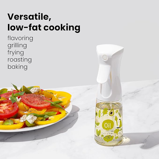 Mistifi Oliver Oil Sprayer for cooking, Spray bottle 6oz, Non-Aerosol Refillable Dispenser Oil Mister FS601 Green Vegetable