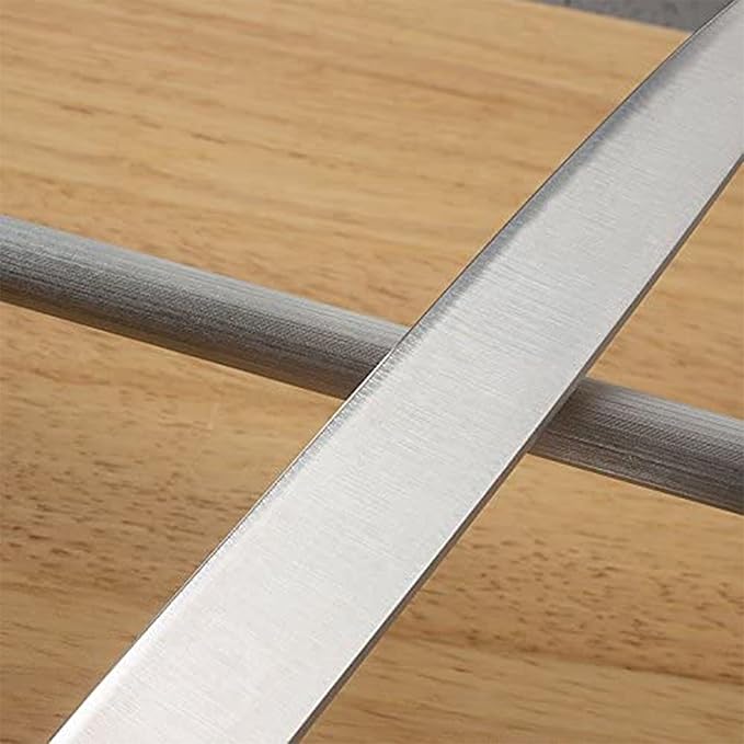 Knives Sharpener Knives Sharpening Honing Rod ALLWIN HOUSEWARE Knives Carbon Honing Steel for Chef Knives Daily Edge Maintenance Non‑Slip Handle with Anti‑Slip Metal Tip for Kitchen Cooking Gift, Red