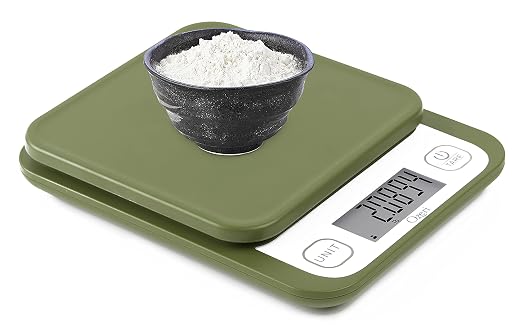 Ozeri® Garden and Kitchen Scale II with 420 Variable Graduation Technology® | Measures most delicate garden herbs and greens at 0.1 g for ingredients under 420 grams and 0.5 g for items over 420 grams