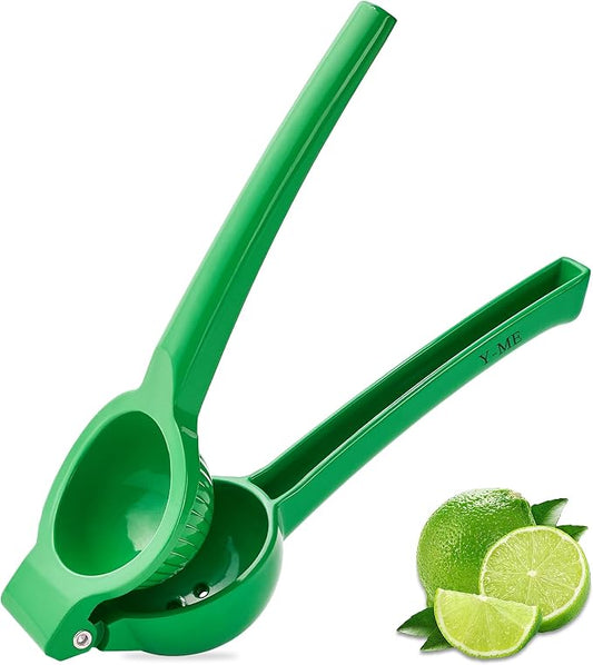 Y-ME Manual Juicer Citrus Lemon Squeezer, Fruit Juicer Lime Press Metal, Professional Hand Juicer Kitchen Tool（Lime)