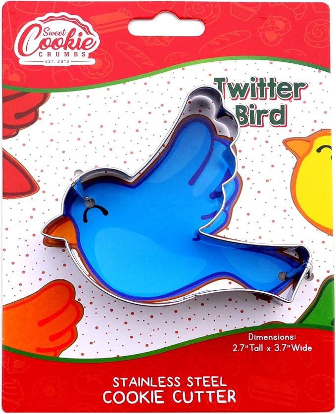 Twitter Bird Cookie Cutter- Stainless Steel