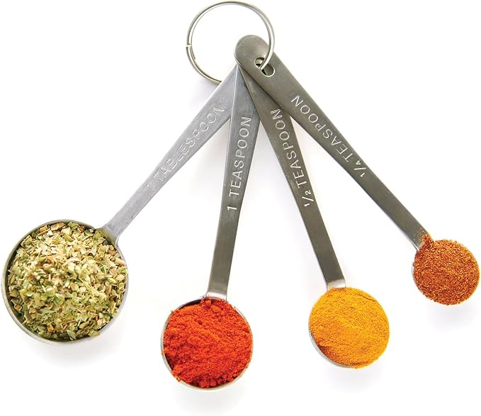 Mrs. Anderson’s Baking Measuring Spoons, Heavyweight 18/8 Stainless Steel, 4-Piece Set