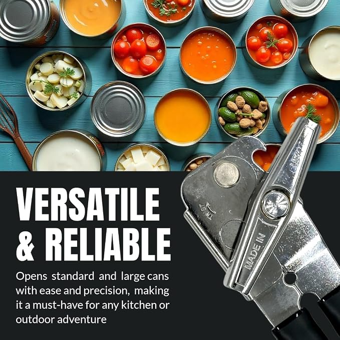 B53 EasyTwist Heavy-Duty Swing Away Can Opener, Carbon Steel Cutting Blade