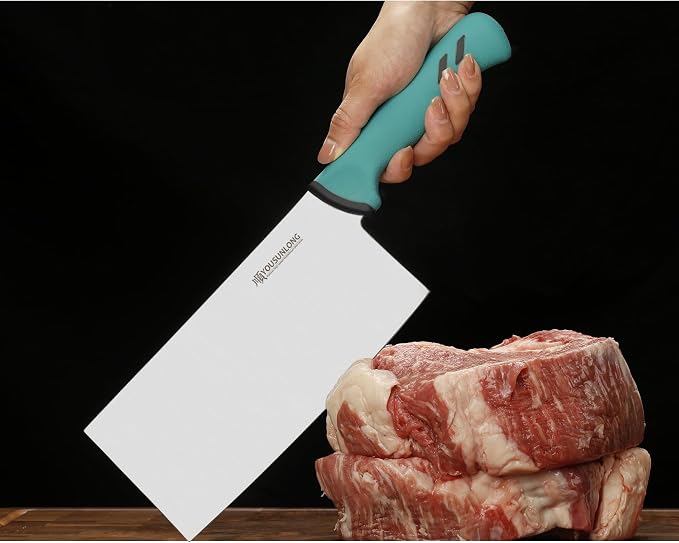 YOUSUNLONG Chopping Knife - 8 Inch Meat Cleaver and Vegetable Kitchen Knives - Premium High Carbon Molybdenum Steel Blade - Razor Sharp - Ergonomic & Non-slip Handle