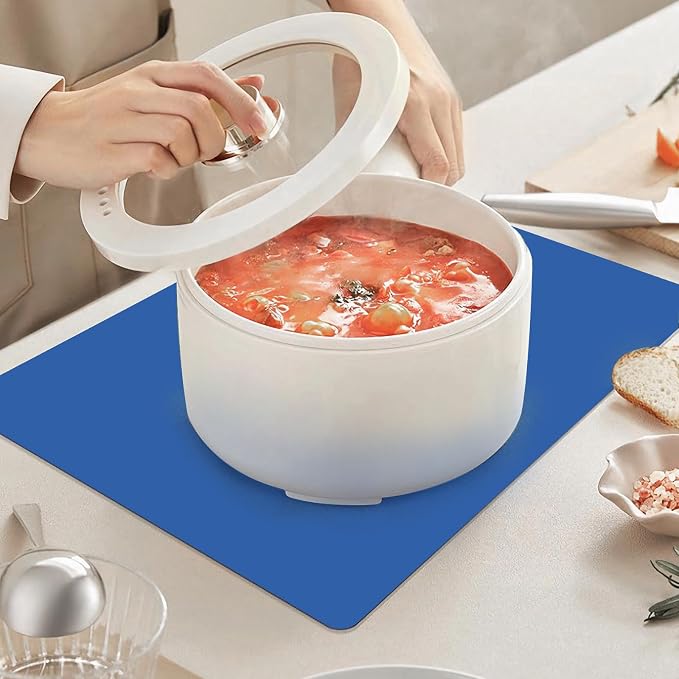Silicone Placemats, Food-Grade Non-Slip Waterproof, Dining, Countertop Protector, Kitchen Counter Mat, Heat Resistant, Baking mat Dishwasher Safe