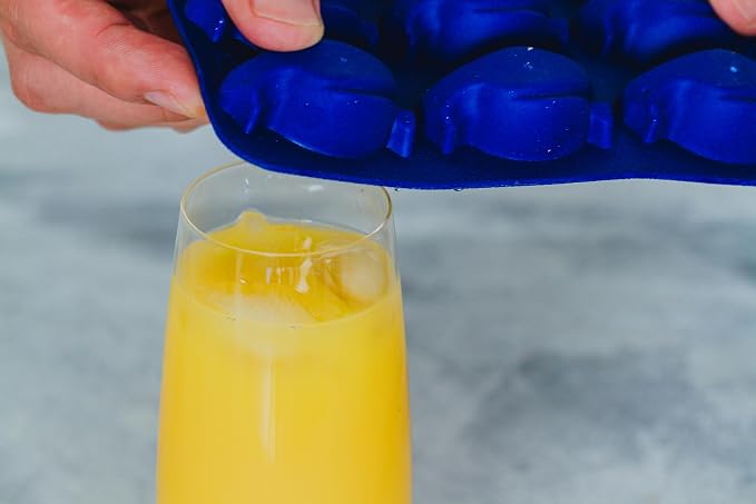 BarCraft KCBCICEPENG Silicone Ice Cube Tray with Novelty Penguin Moulds, Blue, 26 x 12cm
