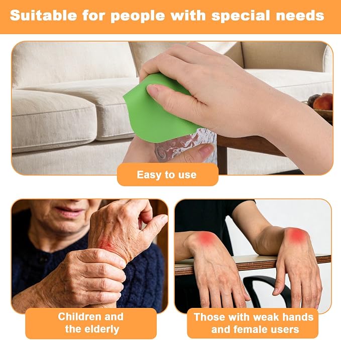 LUTER 4pcs Jar Opener Gripper Pad for Seniors with Weak Hands, Rubber | Multi-function Silicone Bottle Opener Lid Cap Rubber Gripper Pads Kitchen Coasters Gadgets, Green, Gray