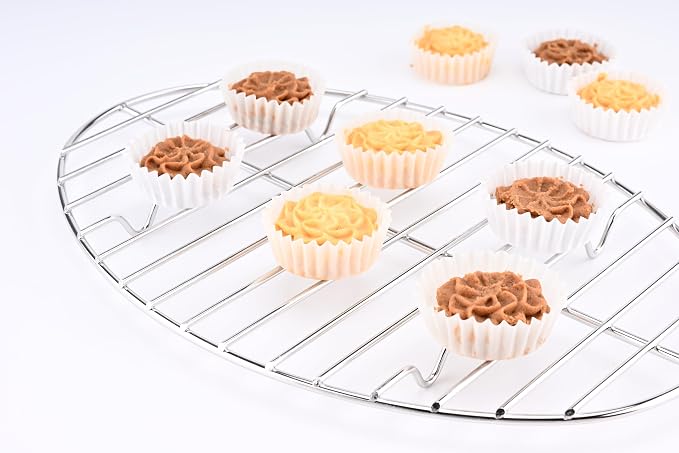 Oval roasting rack,Heavy-Duty Stainless Steel wire rack for roasting pan use,Great for Cooking,Dishwasher Safe & Non-Toxic (15x10 inch)