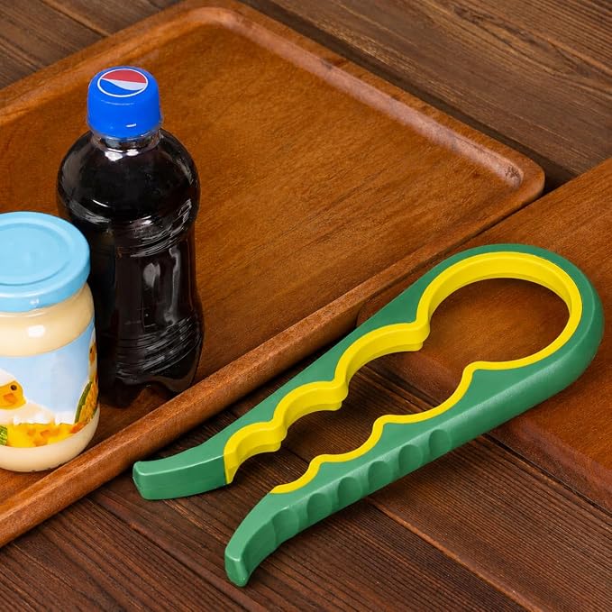 Bloss Jar Opener Bottle Opener for Seniors, Weak Hands and Arthritis,Green | Anti-Slip Rubber Strip Inside,Eight Sizes of Circular Openings,Cap and Bottle Great Kitchen Gadgets,Useful Gifts for Elderly